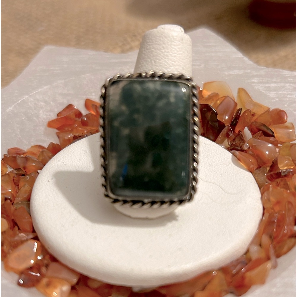 Moss Agate Ring - image 1